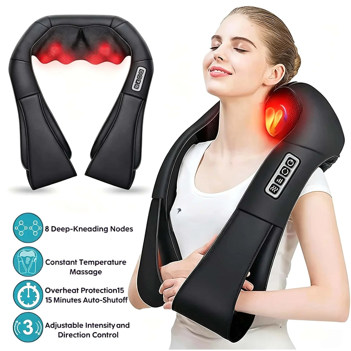 Shiatsu Neck and Back Massager with Heat