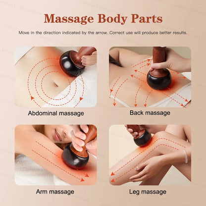 Electric Hot Stone Scraping Massaging Bianstone Guasha Massager