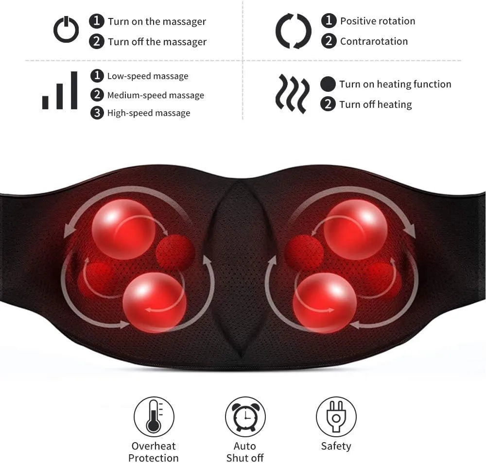 Shiatsu Neck and Back Massager with Heat